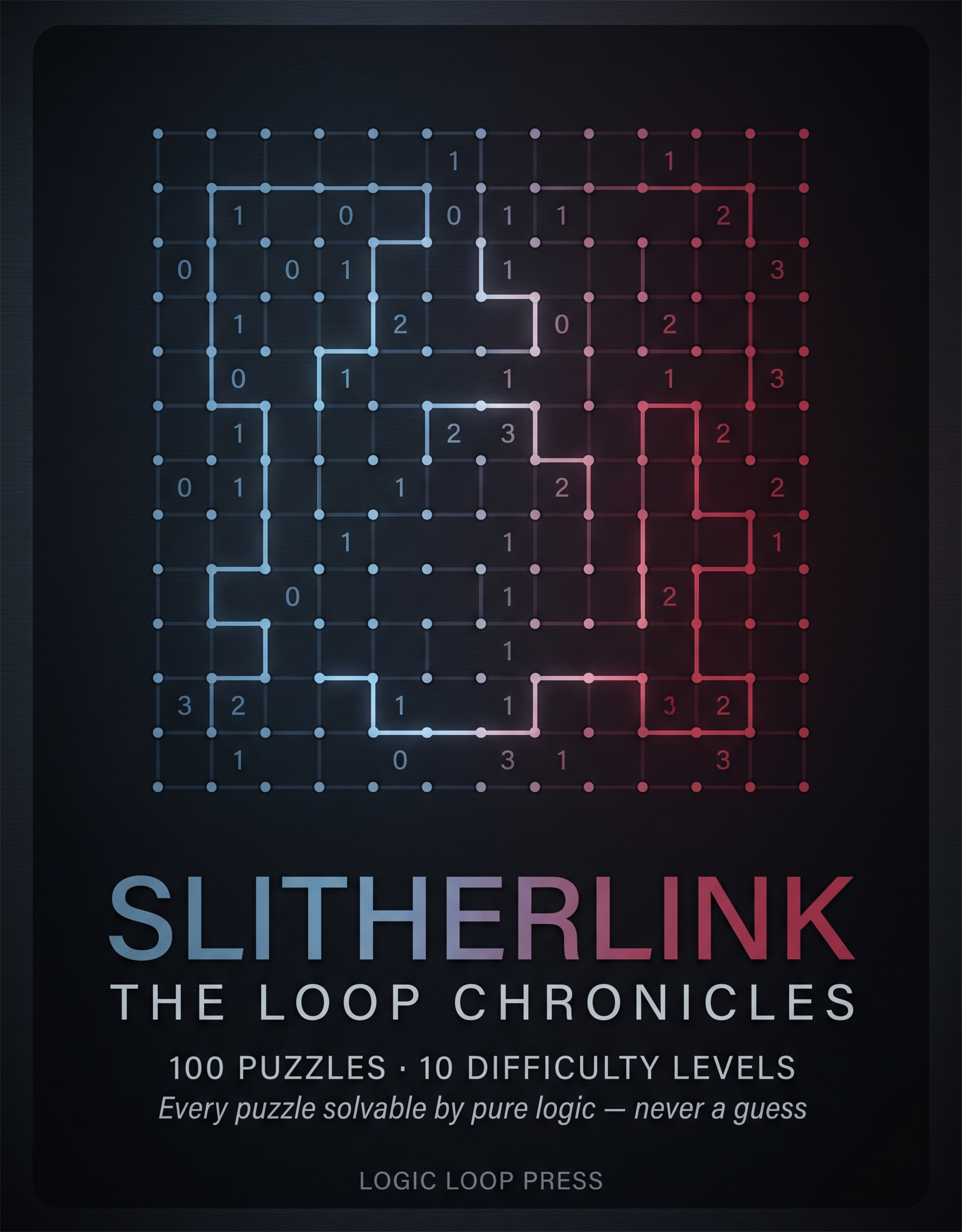 Slitherlink book interior — title page with puzzle grid