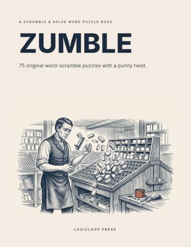Zumble — A Scramble & Solve Word Puzzle Book with vintage design