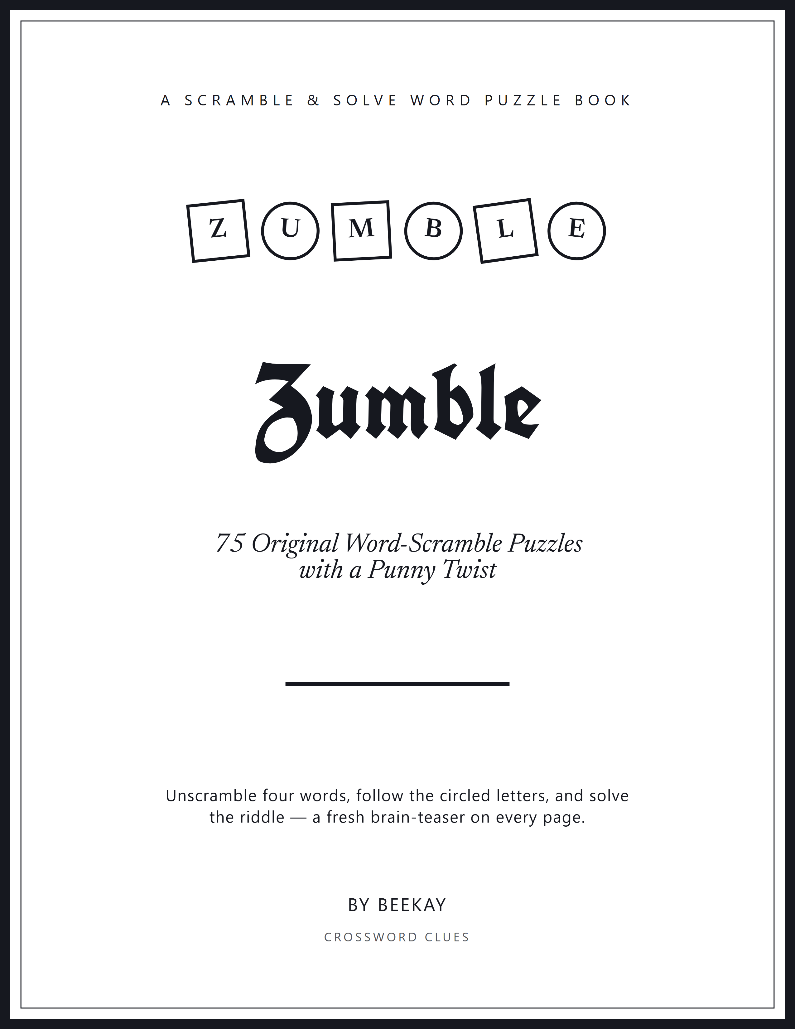 Zumble — A Scramble & Solve Word Puzzle Book with vintage design