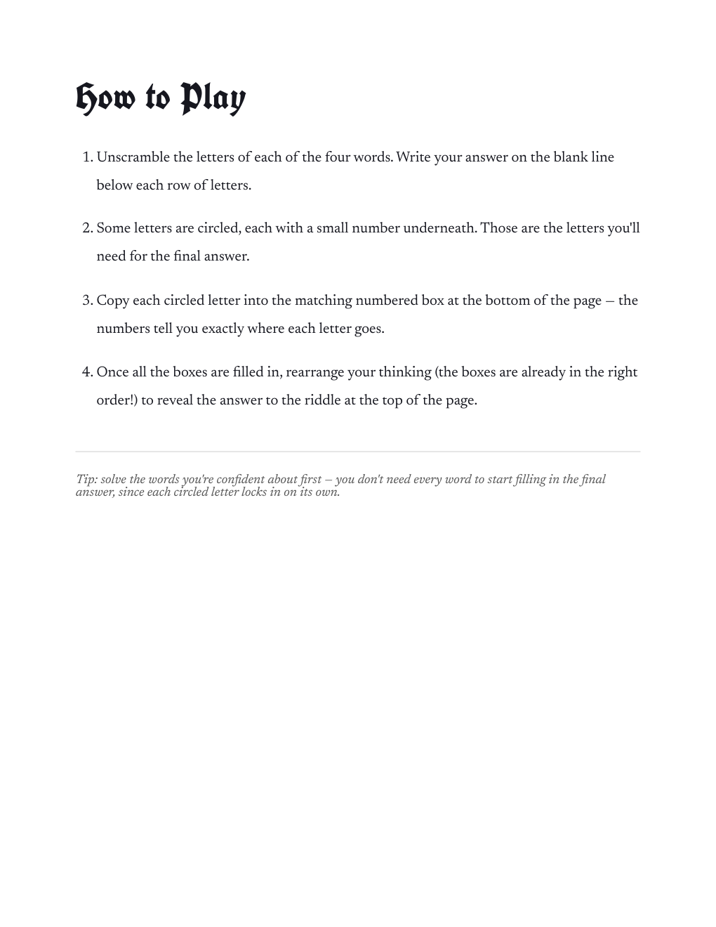 Zumble How-To page — step by step instructions